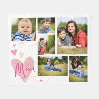 Watercolor Hearstrings Fleece Blanket