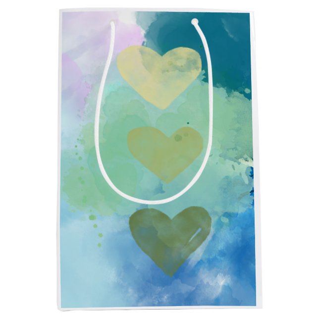  "Watercolor Heart" Gift Bag (Front)