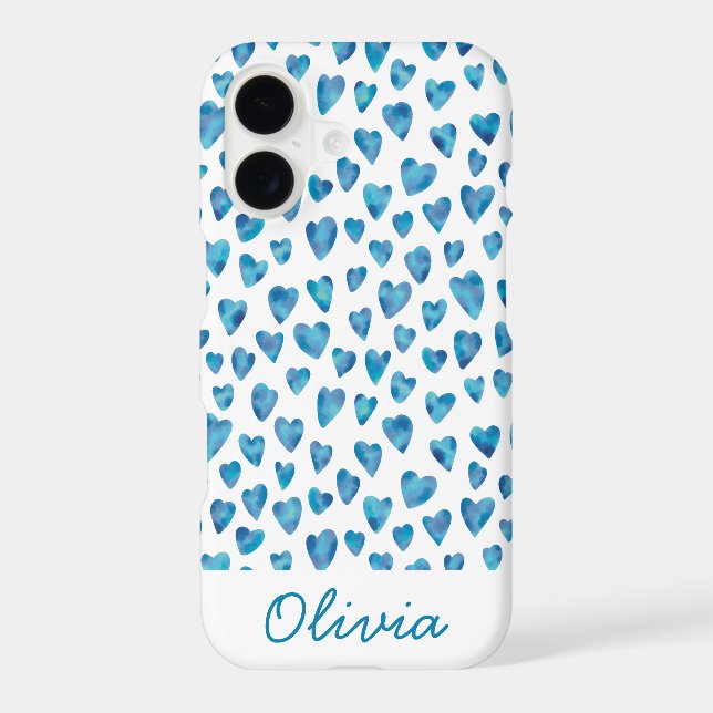 Watercolor Heart Girly First Name (Back)