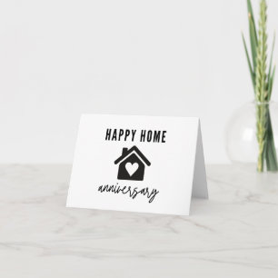Watercolor Heart Home Anniversary Realtor Card