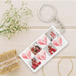 Watercolor Heart Love Photo Collage Key Ring<br><div class="desc">Carry love with this photo keychain with each letter of love in a watercolor heart and a photo collage.</div>