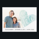 Watercolor Heart Save the Date Announcement<br><div class="desc">A beautiful watercolored heart with hand illustrated type sets the tone for a lovely customised Save the Date announcement.  Email pinkhippoprints@gmail.com for additional colour ways.</div>