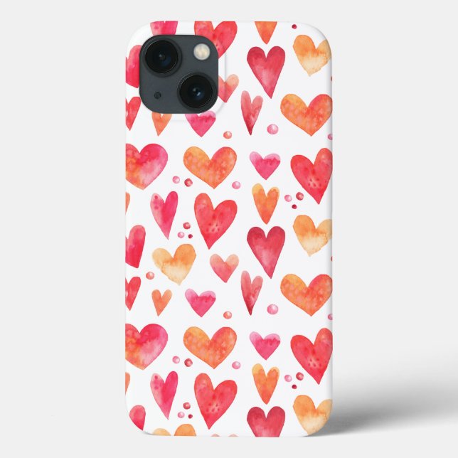 Watercolor HEARTS Case-Mate iPhone Case (Back)