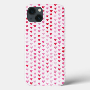 Watercolor Hearts iPhone 13 Case