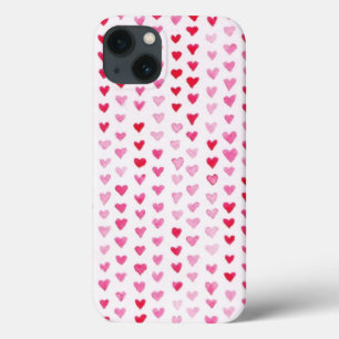Watercolor Hearts iPhone 13 Case