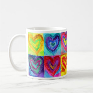 Watercolor Hearts Coffee Mug