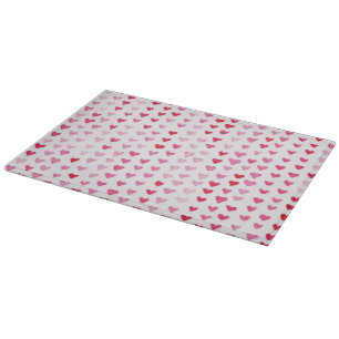 Watercolor Hearts Cutting Board