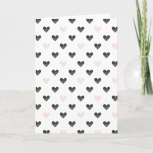 Watercolor Hearts   Girl Power Pattern I Holiday Card