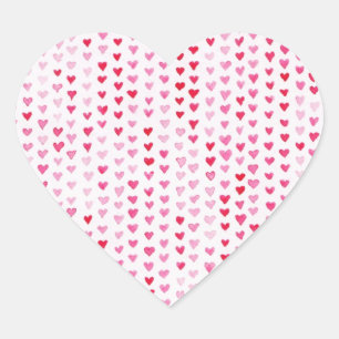 Watercolor Hearts Heart Sticker