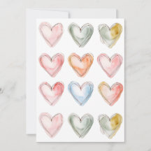 Watercolor Hearts