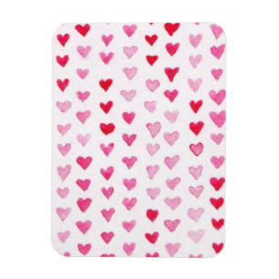 Watercolor Hearts Magnet