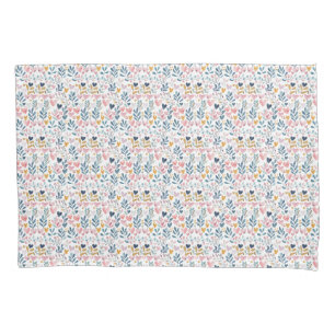 Watercolor hearts pillowcase