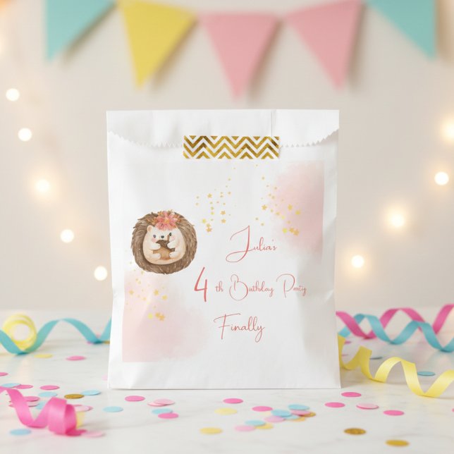 Watercolor hedgehog Kids Birthday Favour Bags (Creator Uploaded)