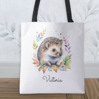 Watercolor Hedgehog Woodland Animal Personalised