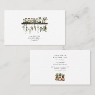 Watercolor Herbalist Herbal Medicine Business Card