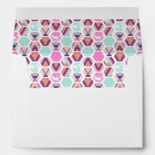 Watercolor Hexagon Pattern Envelope