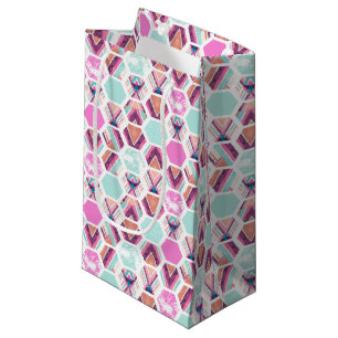Watercolor Hexagon Pattern Small Gift Bag