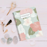 Watercolor Hibiscus Flowers tropical Personalised
