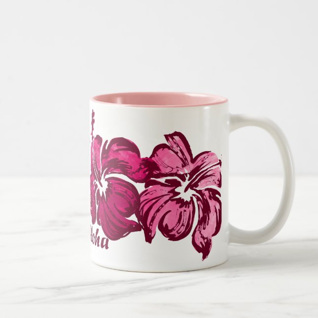 Watercolor Hibiscus Mug (Right)