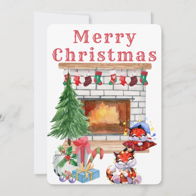 Watercolor Holiday Christmas Card (Front)