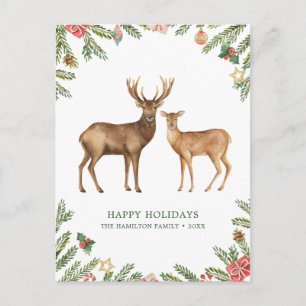 Watercolor Holiday Deer