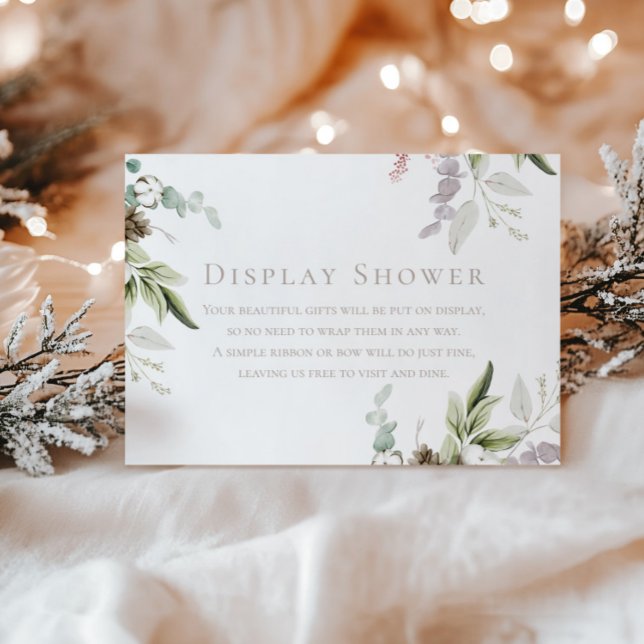 Watercolor Holiday Display Card | Bridal Shower (Creator Uploaded)