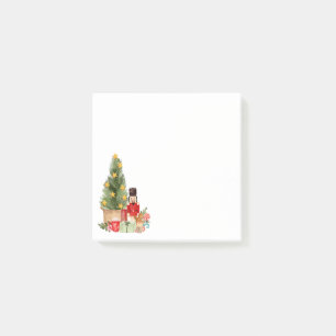 Watercolor Holiday Nutcracker Christmas Tree Post-it Notes