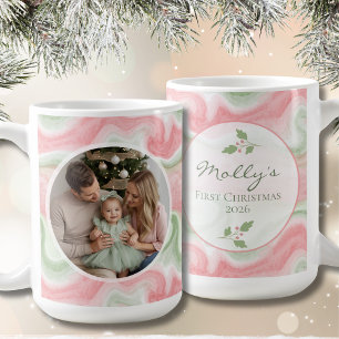 Watercolor Holiday Photo Coffee Mug