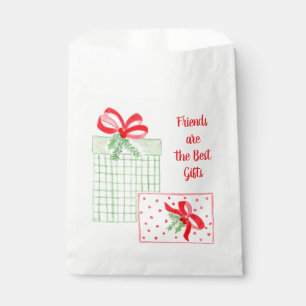 Watercolor Holiday Presents with Bows FRIENDS Favour Bags