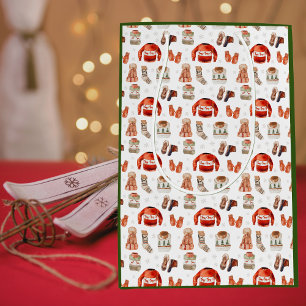 Watercolor Holiday Snow Ski Theme Gift Bag