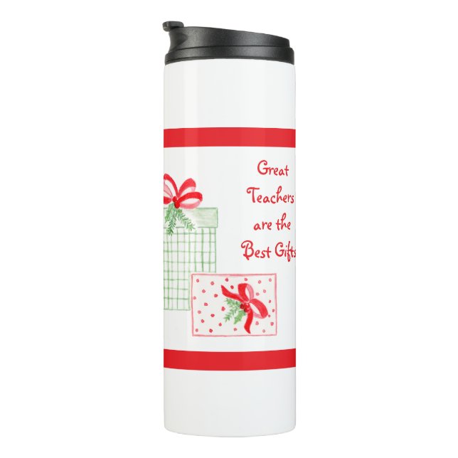 Watercolor Holiday Teachers Best Gifts  Thermal Tumbler (Rotated Right)
