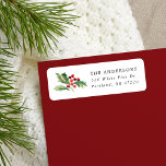 Watercolor Holly Berries Holiday Return Address<br><div class="desc">Dress up your holiday envelopes with our elegant Watercolor Holly Berries return address labels. The holiday return address labels feature red watercolor holly berries with green leaves and your name & address. Perfect to use with your greeting cards,  holiday party invites,  and more!</div>