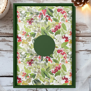 Watercolor Holly Berry Christmas Tissue Paper