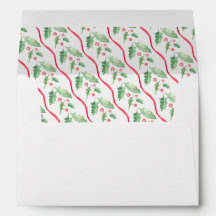 Watercolor Holly Christmas Personalised