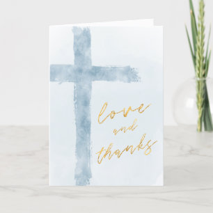 watercolor Holy Cross Thank you Card