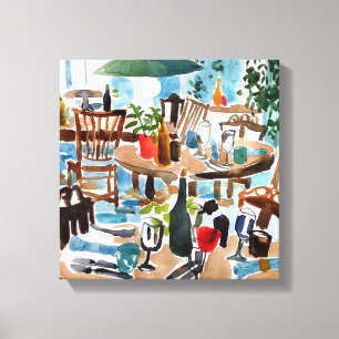 Watercolor Home Canvas Print