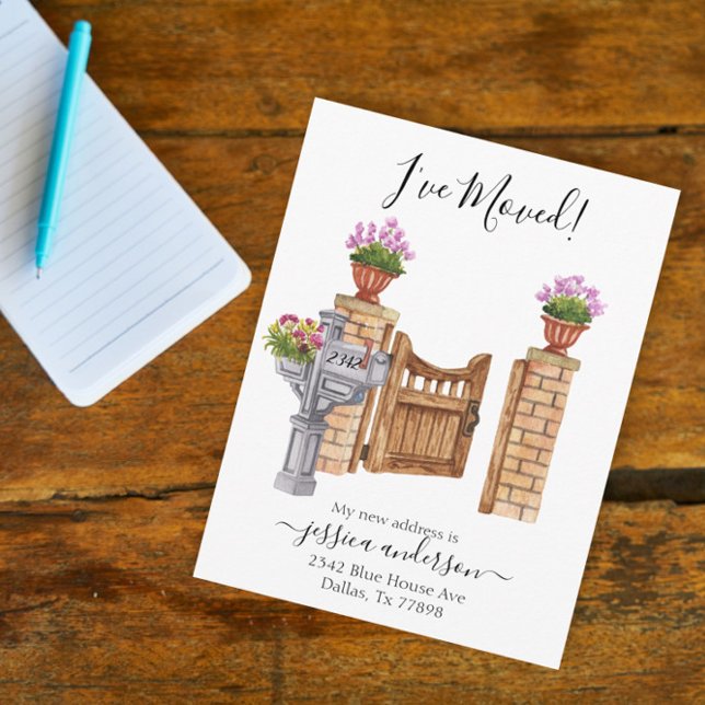 Watercolor Home Moving Announcement I've Moved (Creator Uploaded)