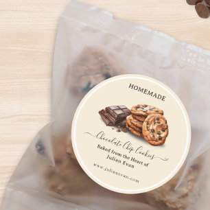 Watercolor Homemade Chocolate Chip Cookies Sticker