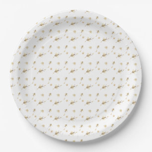 Watercolor Honey Bee Paper Plate