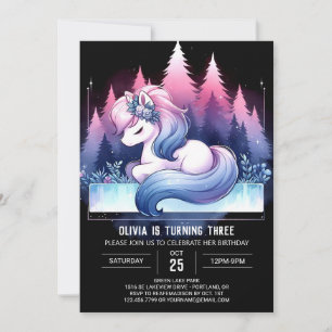 Watercolor Horse Birthday Invitation