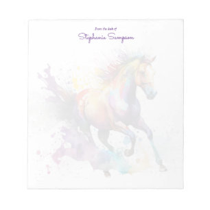 Watercolor Horse Lover Customised   Notepad