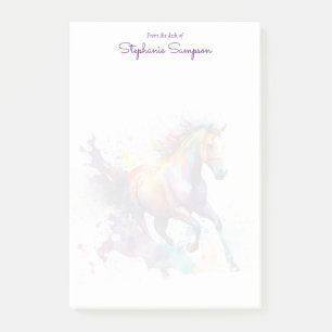 Watercolor Horse Lover Customised   Post-it Notes
