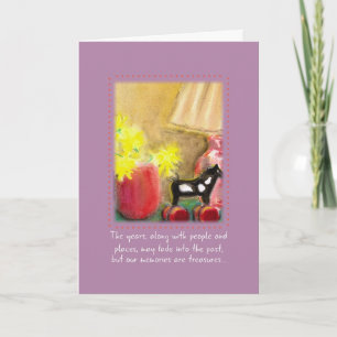 Watercolor Horse on Wheels Friendship Card