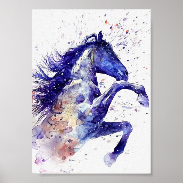 Watercolor Horse Poster (Front)