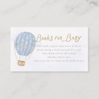 Watercolor Hot Air Balloon Books for Baby Card