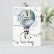 Watercolor Hot Air Balloon // Kid’s Birthday