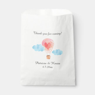 Watercolor Hot Air Balloon Wedding Favour Bags