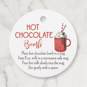 Watercolor Hot Chocolate Bomb Tag