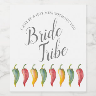 Watercolor Hot Pepper Bridesmaid Proposal Label