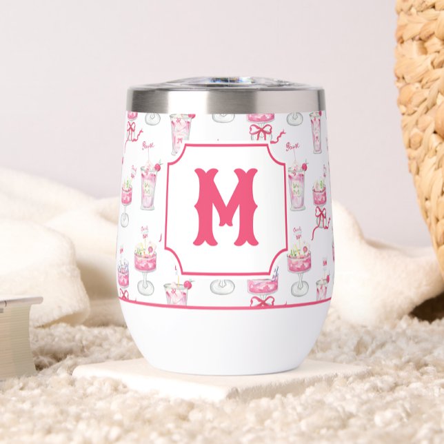 Watercolor Hot Pink Mahjong Cocktails (Creator Uploaded)